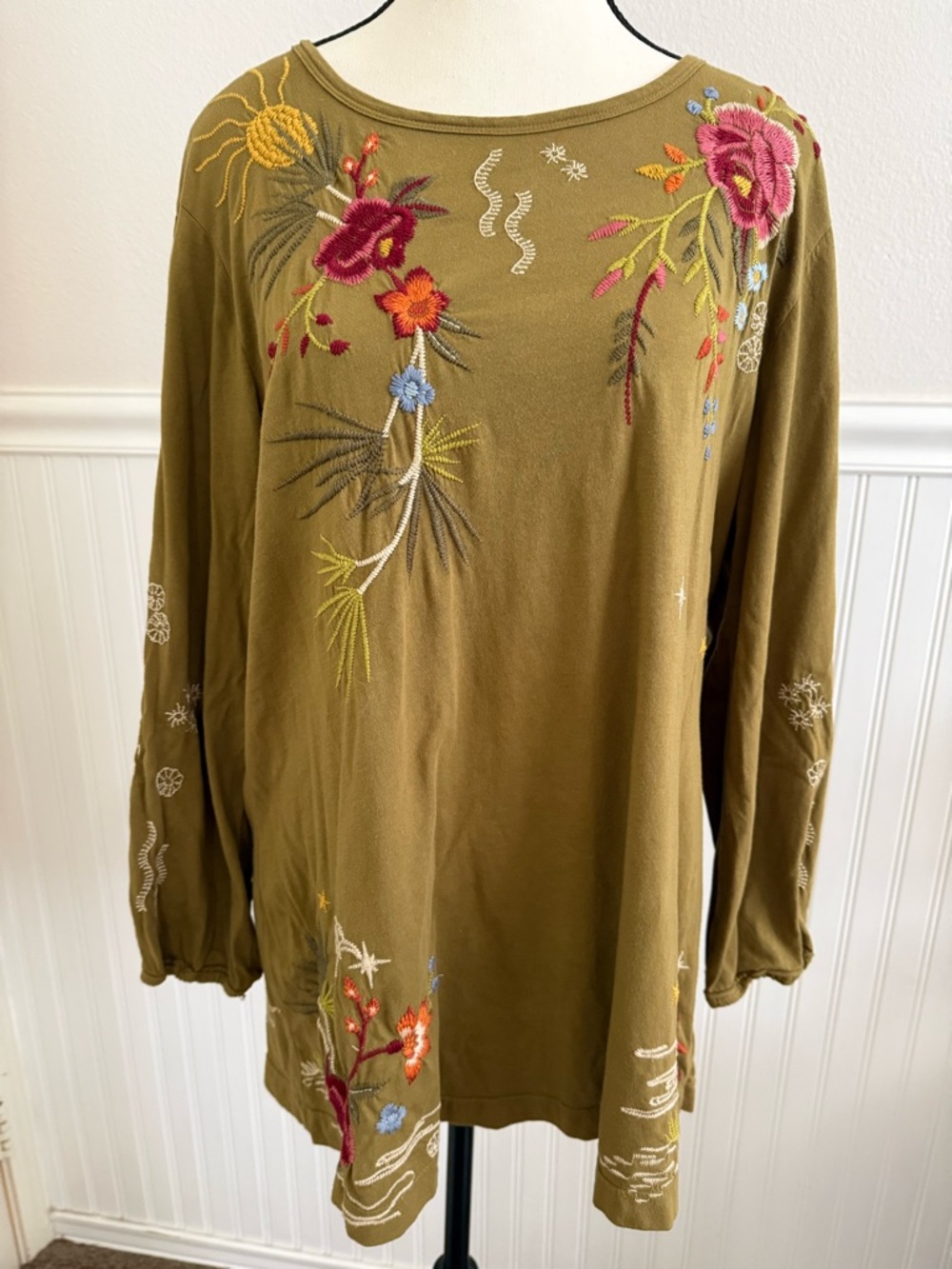 RARE Johnny Was Keone Puff Sleeve Tunic - Picture 8 of 12